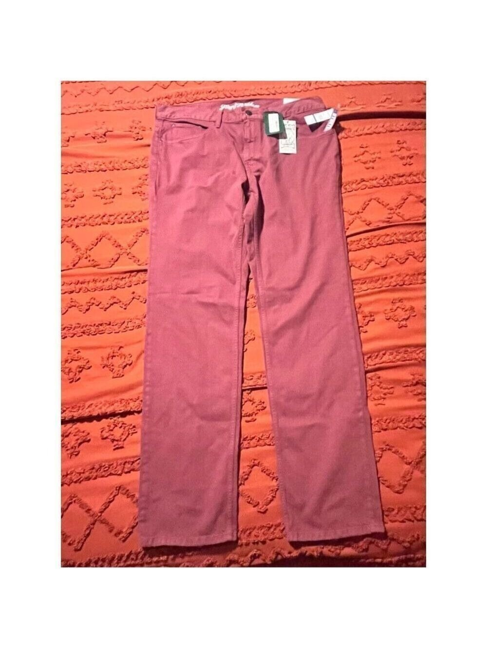 Flag & Anthem jeans Nashville Straight BNWT size 35 34 red - Picture 4 of 13